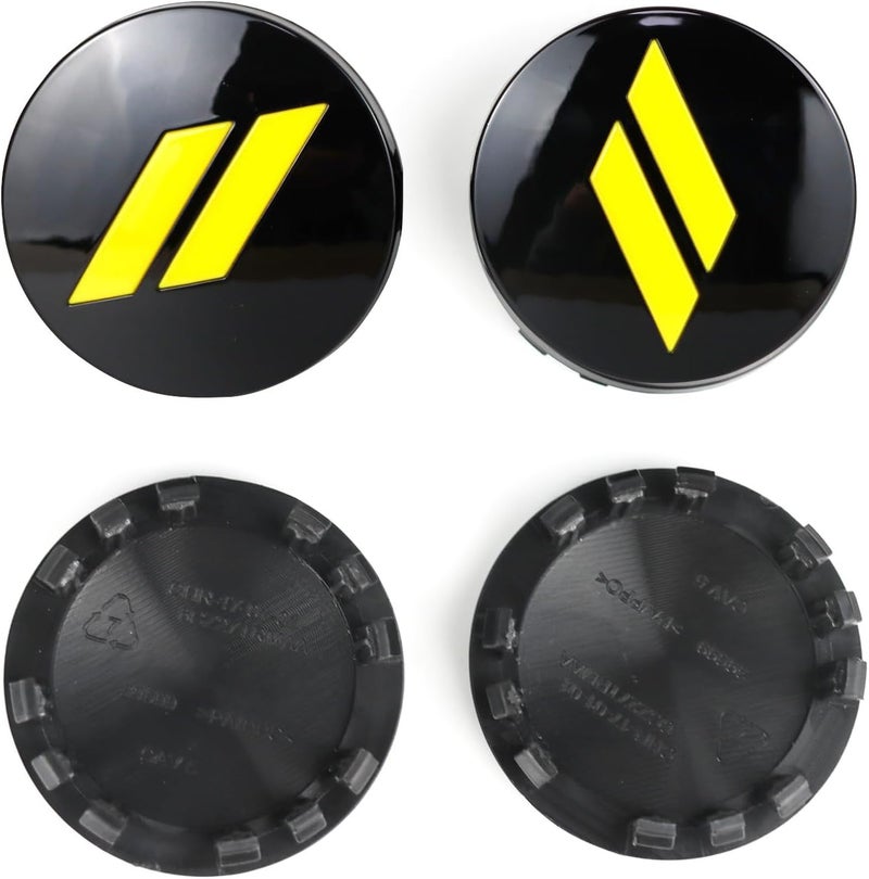 BINQIGOO 4pcs 63mm 2.5 inches Slash Wheel Center Cap Covers Fit for Dodge Charger Durango Dart 2015-2020 Jeep/Chrysler Yellow - Image 3